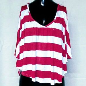 Bongo Red & White Striped Shirt 👕